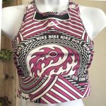 Nike Rare!!  Swoosh High Neck Support Sports Bra‎ Pink Black Small Dri-Fit Photo 0
