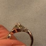 Womens Finger Ring Size 7.5 Zirconia Center Rhinestones Silver Tone Costume Photo 5