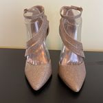 Call it spring , Gold fabric ankle strap stiletto pointy toe Photo 8