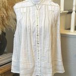 Free People Striped Button Sleeveless Peplum Top Shirt Blouse Cotton Size XS Photo 0