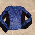 G by Giuliana Two Tone Moto Jacket Blue/Black Size Small NWT Photo 12