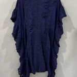 J.Crew Ruffle Tunic Swim Coverup With Tassels Size Small Purple Eyelet Photo 1