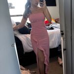 Lulus Pink Maxi Dress with Ruffle Slit Photo 2
