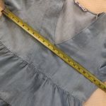 ZARA  Blue V-Neck Short Puff Sleeve Babydoll Dress w Tiered Skirt Sz MD Photo 9