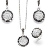 Black & White Rhinestone Jewelry Set Photo 1