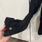 Free People  Black Textured Linen Jacket Photo 3