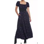 Cosmic Aura Black Purple Rose Maxi Dress Square Neck‎ Size 2X Photo 8