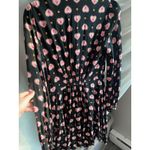 Joanie Pearl Button Collar Folk Heart Black Midi Dress 12 Femme Romantic Granny Size 8 Photo 9