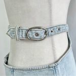 We Wore What New Cut Out Waist Belted Denim Mini Skirt Super Light Size Large Photo 10