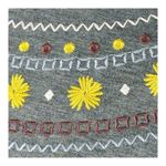 Matilda Jane  Just Imagine Comfort Embroidered Gray Dress Pockets Size Medium NWT Photo 6