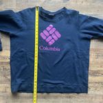 Columbia  Women’s Navy/Fuchsia Purple Logo Sweatshirt Pullover Size 2X Photo 2