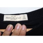 Abercrombie & Fitch Gray Black Striped Long Sleeve Crew Neck Sweater Top Size XS Photo 2