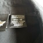 Harley Davidson Flirt Black Cap Sleeve Epaulets Waist Collar Blouse Top Womens M Size M Photo 5