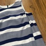 Amanda Uprichard  Dress Womens Small Blue White Silk Sheath Lined Sleeveless Mini Photo 3