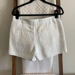 Vince white textured cotton & linen classic shorts Photo 5