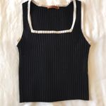 Beldini Black And White Knit Crop Top Photo 0