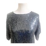 Vintage Joseph Le Bon 100% Black Sequin Top Short Sleeve Party Cocktail Size M Size M Photo 2