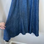Anthropologie BY Grommet Denim Midi Dress Western Rodeo Flare Studded Size 4P Photo 8
