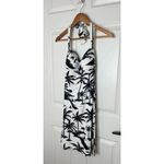 Tommy Bahama Black and White Palm Tree Print Halter Top Swim Beach Dress Size XS Photo 2