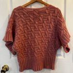 Linea Maglia Made in Italy Mohair Blend Cable Knit Sweater Women’s Medium Pink Photo 10