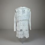 D & Co Crotchet Knitted Long Sleeve Coverup Shirt White Small Photo 8