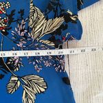 W5 Anthropologie Concept Blue Floral Blouse Size M Photo 4