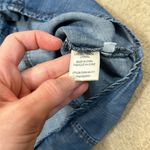 Cloth & Stone  Roll Tab Tencel Long Sleeve Blue Denim Over Shirt Women Size Large Photo 5