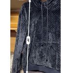 Heathmoor Dark Blue Navy Textured Fuzzy Plush Pullover Hoodie Sweatshirt Size XL Photo 5