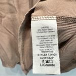 Cherish Taupe Ribbed Fitted Long Sleeve Shirt Women’s Size Large Photo 4