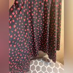 Bar III  Black Dress with Red Cherries Pattern summer mini lined beach resortwear Photo 3