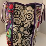 Brighton  Groove II Bag Tote LOVE Canvas Colorful Zip Pocket LARGE Retro Photo 3