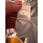 Blue Rain  Eyelet Blue Stripe Floral Coquette Off the Shoulder Shirt Photo 9