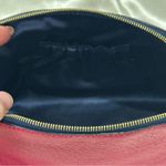 Smythson Of Bond St Cosmetic Case In Panama Leather Fuschia Pink & Gold Zip Photo 7