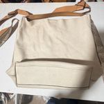 Gianni Chiarini Italian Leather Hobo Tote Bag in Cream and Tan Metallic Internal Photo 5