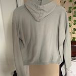 Aerie Sage Green Cropped Ribbed Hoodie Photo 2