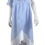 ASOS  Blue & White Striped Ruffled‎ Dress Photo 0