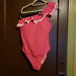 J.Crew  size 12  pink one shoulder ruffle one piece bathing suit nwt Photo 4
