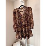 Generation Love NEW NWT The Janelle Long Sleeve Mini Dress in Wild Leopard Small Photo 7