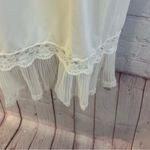 Vintage "Movie Star" white lace pleated midi slip USA made size 34 short nylon Photo 3