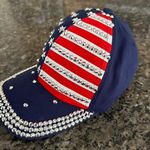 NWOT American Flag Stars and Stripes Studded Red/White/Blue Fourth of July Hat Photo 2