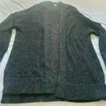 Aerie Knit Grey Kimono Shawl Oversized O/S Longline Photo 0