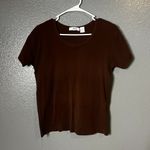 Vintage Y2K Bolton's Medium Chocolate Brown Scoop Neck T Photo 0