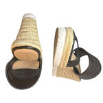 Stuart Weitzman  7.5 MYKONOS 2-Strap espadrille wedge woven jute wide straps​ Photo 1
