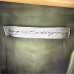 Raquel Allegra Tie Dye Olive Green Silk Long Sleeve Top Women's Size 2 Medium Photo 6