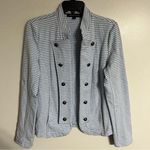 Tommy Hilfiger Women’s Blue & White Striped Jacket w/ Signature Buttons Medium Photo 0