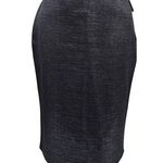 Apt. 9 NWT  Poly/Spandex Pencil Skirt Black Metallic Silver Stretch Sz L Photo 0