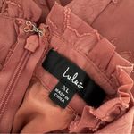 Lulus NEW Chic Demeanor Rusty Rose Floral Jacquard Halter Mini Dress Size L Photo 10