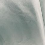 Vintage 90s Satin Gown Fit & Flare Floral Lace Bodice Bow Back Mint Green Blue 4 Photo 5