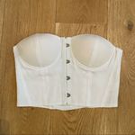 superdown  Corset Top in White Satin Photo 0