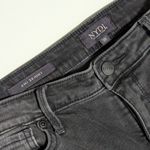 NYDJ Ami Skinny Jeans Released Hem Raw Frayed Distressed Olympic Gray Black 10 Photo 5